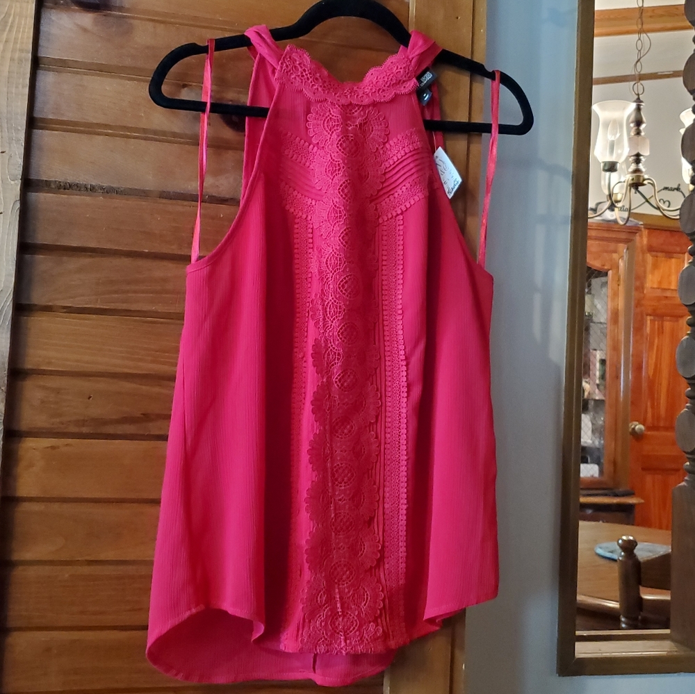New York & Company Pink Halter Top